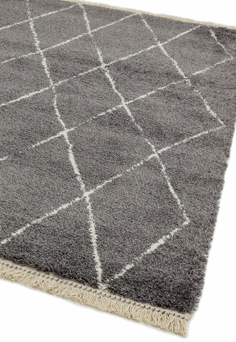 Atmacha Home & Living Rug Rocco RC07 Grey Diamond Boho Rug