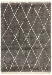 Atmacha Home & Living Rug Rocco RC07 Grey Diamond Boho Rug