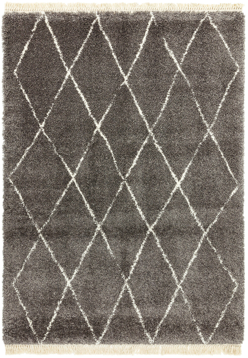 Atmacha Home & Living Rug Rocco RC07 Grey Diamond Boho Rug
