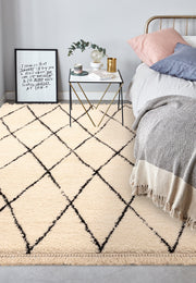 Atmacha Home & Living Rug Rocco RC08 Cream Diamond Boho Rug