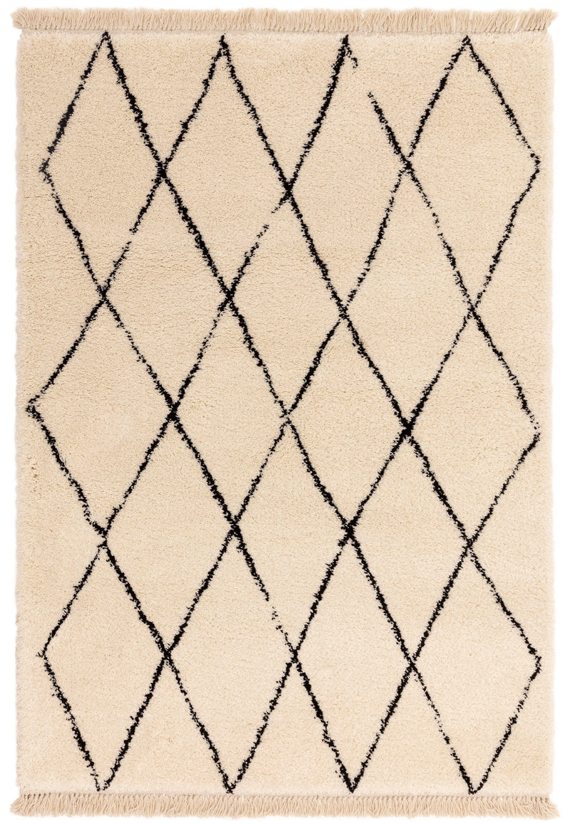 Atmacha Home & Living Rug Rocco RC08 Cream Diamond Boho Rug