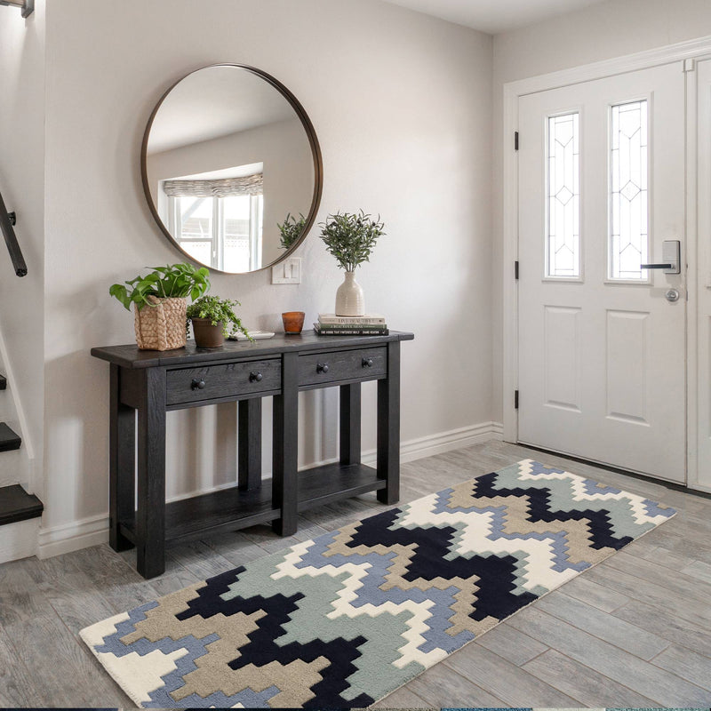 Atmacha Home & Living Rug RUNNER 70X240 Matrix MAX70 Cuzzo Blue - Multi - Modern Rug