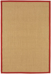 Atmacha Home & Living Rug Sisal Linen/Red - Beige/Natural Rug