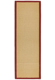 Atmacha Home & Living Rug Sisal Linen/Red - Beige/Natural Rug