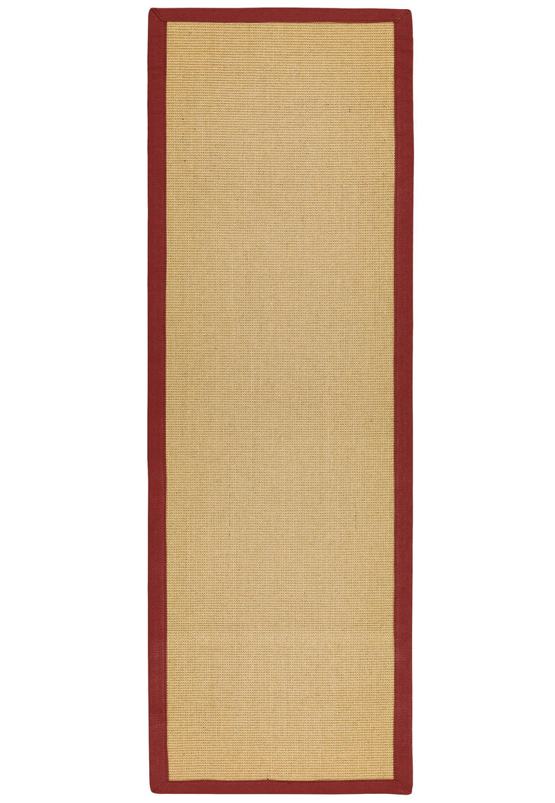 Atmacha Home & Living Rug Sisal Linen/Red - Beige/Natural Rug