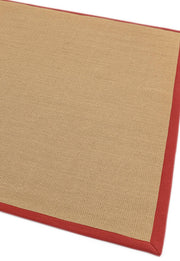 Atmacha Home & Living Rug Sisal Linen/Red - Beige/Natural Rug