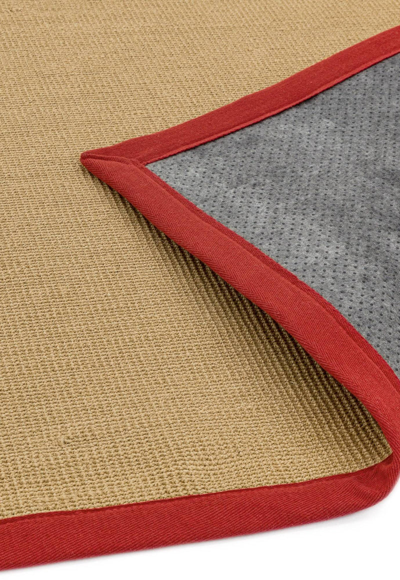 Atmacha Home & Living Rug Sisal Linen/Red - Beige/Natural Rug