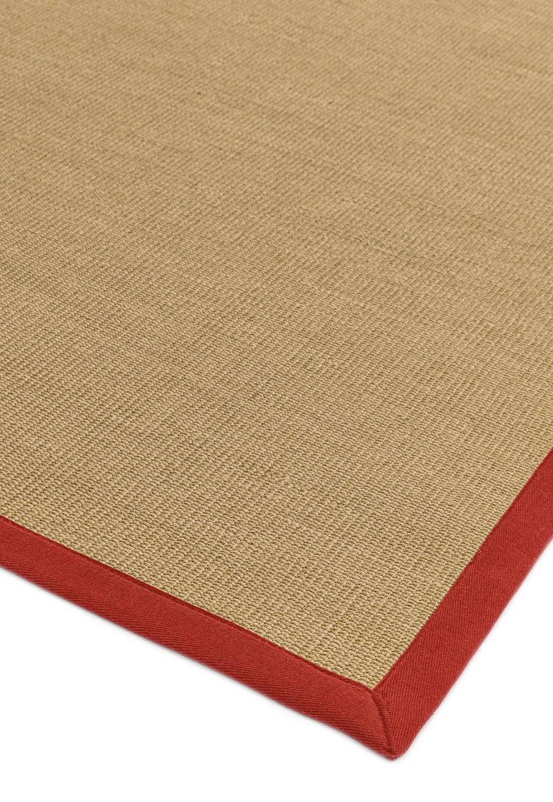 Atmacha Home & Living Rug Sisal Linen/Red - Beige/Natural Rug