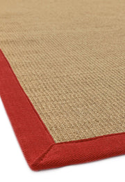 Atmacha Home & Living Rug Sisal Linen/Red - Beige/Natural Rug