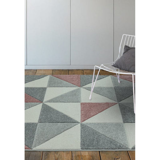 Atmacha Home & Living Rug Sketch SK05 Cubic Pink Modern Rug