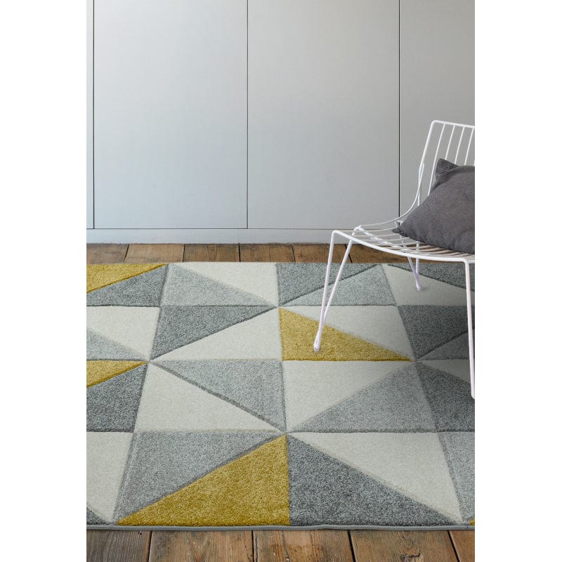 Atmacha Home & Living Rug Sketch SK06 Cubic Ochre Modern Rug