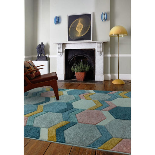 Atmacha Home & Living Rug Sketch SK10 Hexagon Multi Modern Rug