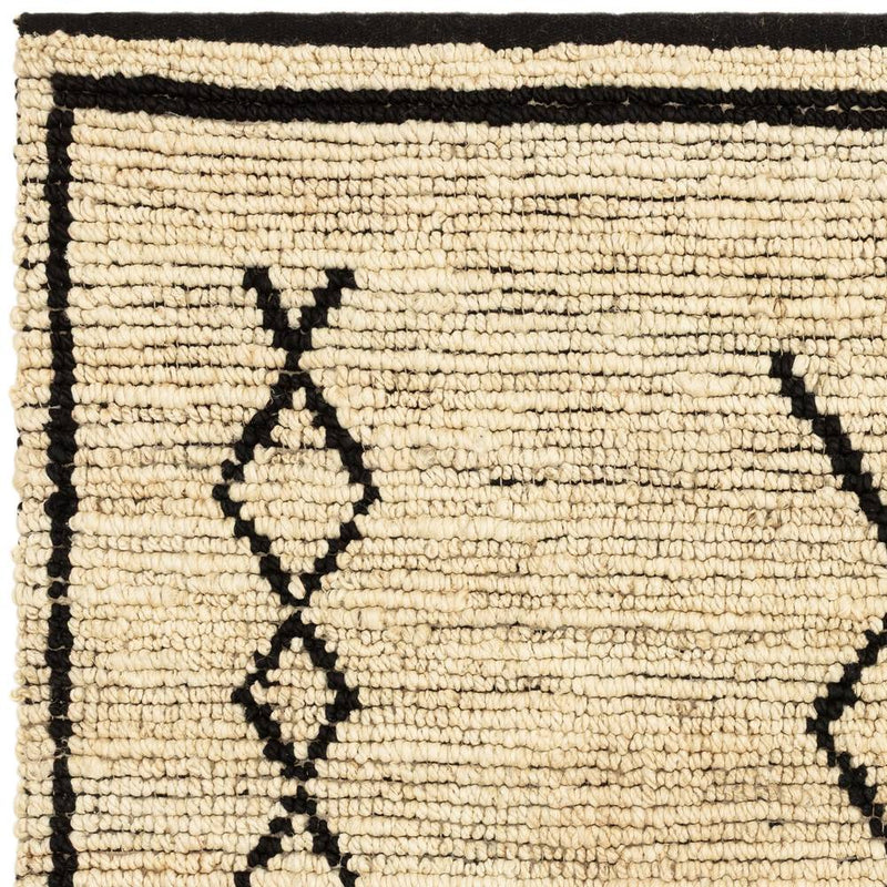 Atmacha Home & Living Rug Souk Bleach & Black - Beige/Natural - Flatweave Rug