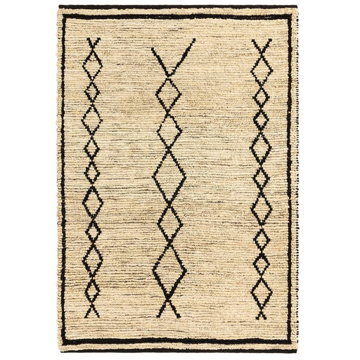 Atmacha Home & Living Rug Souk Bleach & Black - Beige/Natural - Flatweave Rug
