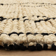 Atmacha Home & Living Rug Souk Bleach & Black - Beige/Natural - Flatweave Rug