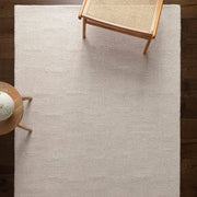 Atmacha Home & Living Rug Theodore Hatch White & Sand - Beige/Natural - Plain Rug