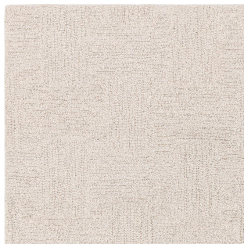 Atmacha Home & Living Rug Theodore Hatch White & Sand - Beige/Natural - Plain Rug