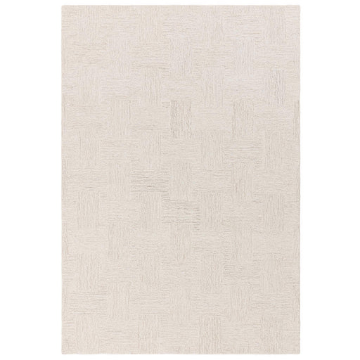 Atmacha Home & Living Rug Theodore Hatch White & Sand - Beige/Natural - Plain Rug