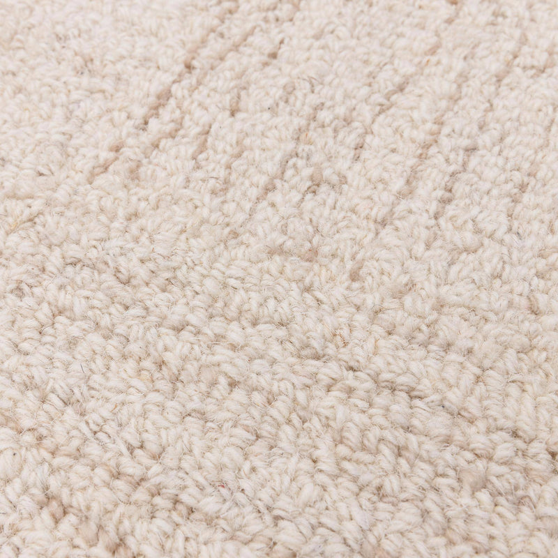 Atmacha Home & Living Rug Theodore Hatch White & Sand - Beige/Natural - Plain Rug