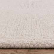 Atmacha Home & Living Rug Theodore Hatch White & Sand - Beige/Natural - Plain Rug