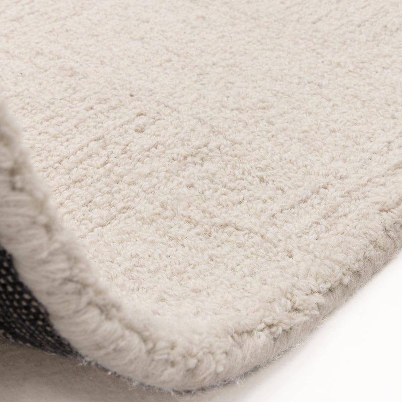 Atmacha Home & Living Rug Theodore Hatch White & Sand - Beige/Natural - Plain Rug