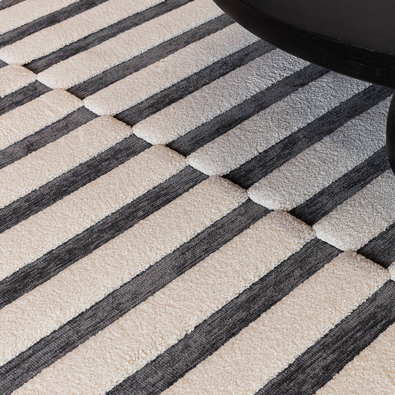 Atmacha Home & Living Rug Valley Charcoal/Ivory Build - Monochrome - Modern Rug
