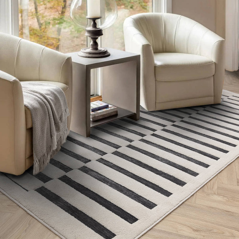 Atmacha Home & Living Rug Valley Charcoal/Ivory Build - Monochrome - Modern Rug