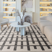 Atmacha Home & Living Rug Valley Charcoal/Ivory Junction Modern Rug