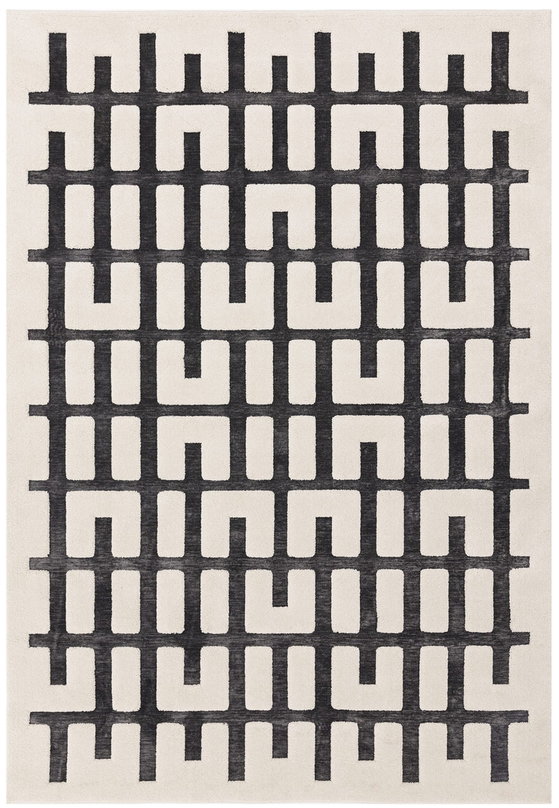 Atmacha Home & Living Rug Valley Charcoal/Ivory Junction Modern Rug