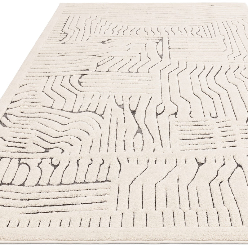 Atmacha Home & Living Rug Valley Ivory/Charcoal Route Modern Rug
