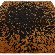 Atmacha Home & Living Rug Wilder Splash Charcoal Rug – Black & Orange Modern Rug