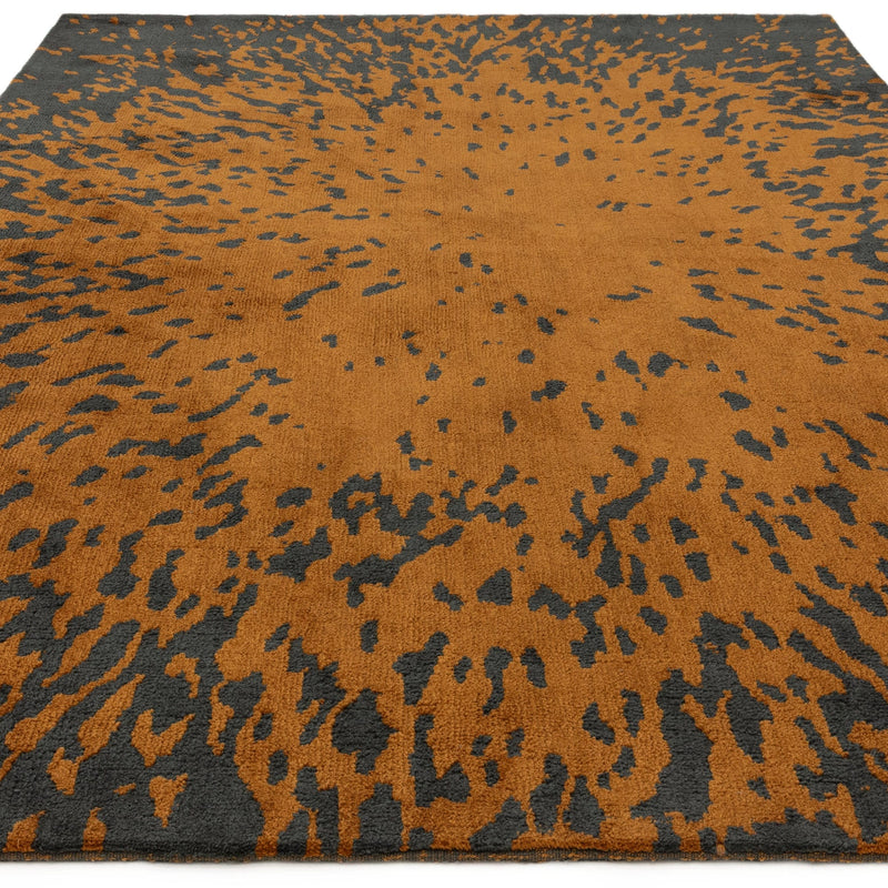 Atmacha Home & Living Rug Wilder Splash Spice Rug – Contemporary Orange & Charcoal Rug