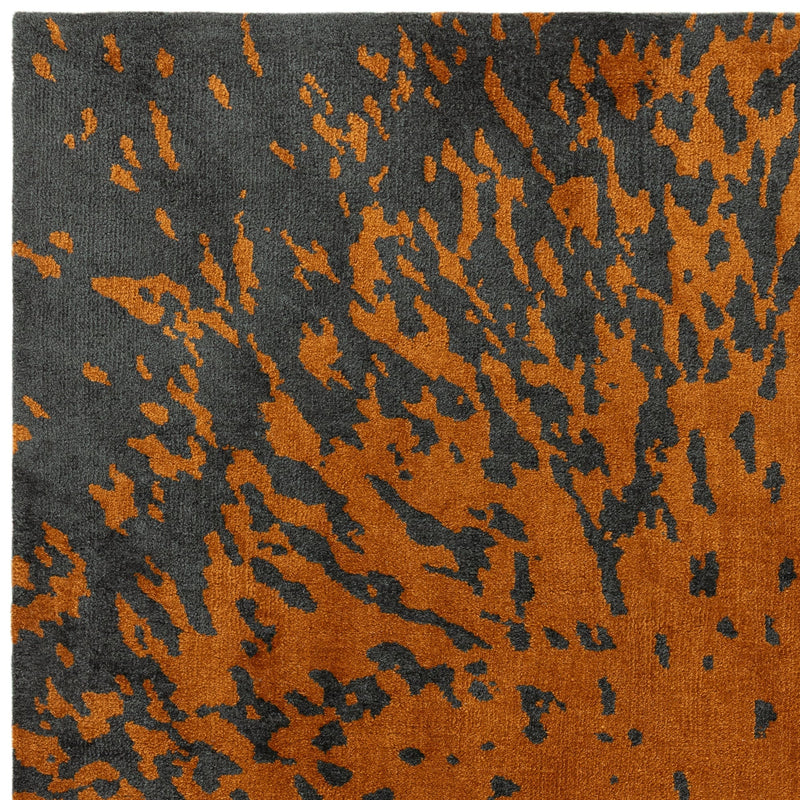 Atmacha Home & Living Rug Wilder Splash Spice Rug – Contemporary Orange & Charcoal Rug