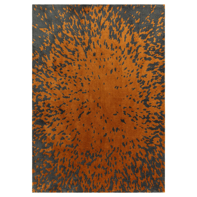 Atmacha Home & Living Rug Wilder Splash Spice Rug – Contemporary Orange & Charcoal Rug