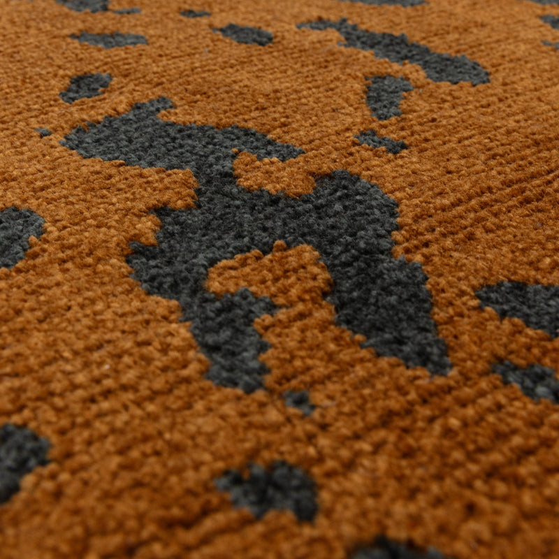 Atmacha Home & Living Rug Wilder Splash Spice Rug – Contemporary Orange & Charcoal Rug