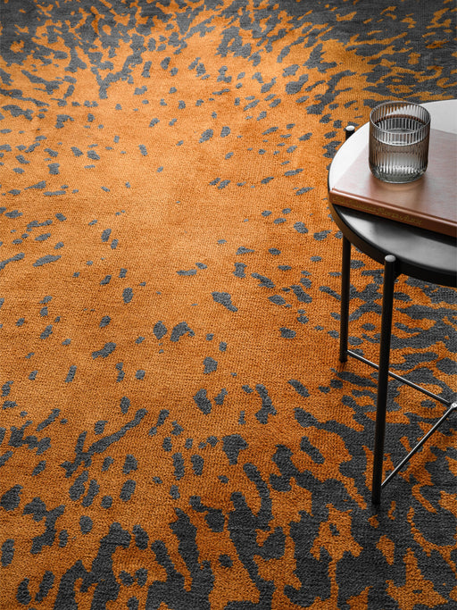 Atmacha Home & Living Rug Wilder Splash Spice Rug – Contemporary Orange & Charcoal Rug