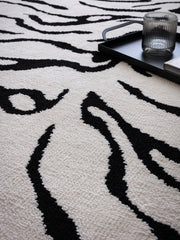 Atmacha Home & Living Rug Wilder Tiger Mono Rug – Contemporary Black & Grey Animal Print Rug