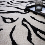 Atmacha Home & Living Rug Wilder Tiger Mono Rug – Contemporary Black & Grey Animal Print Rug