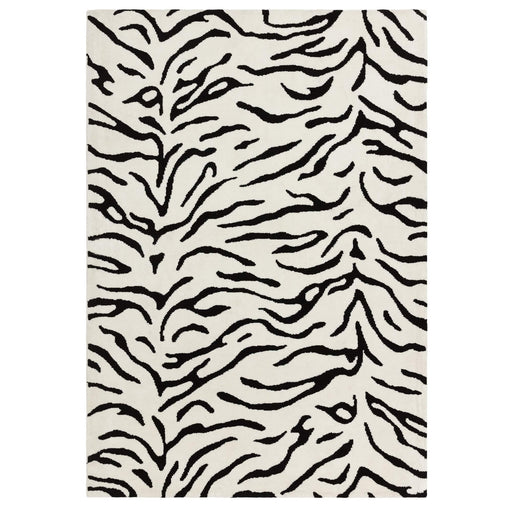 Atmacha Home & Living Rug Wilder Tiger Mono Rug – Contemporary Black & Grey Animal Print Rug