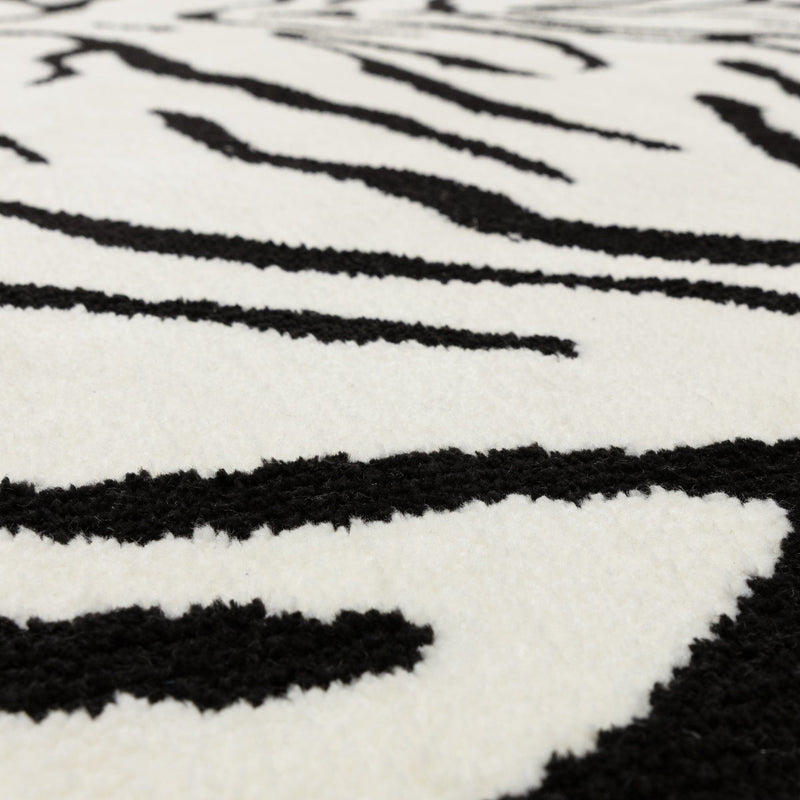 Atmacha Home & Living Rug Wilder Tiger Mono Rug – Contemporary Black & Grey Animal Print Rug