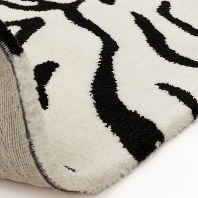 Atmacha Home & Living Rug Wilder Tiger Mono Rug – Contemporary Black & Grey Animal Print Rug