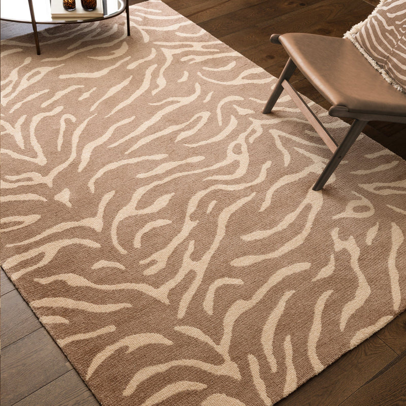Atmacha Home & Living Rug Wilder Tiger Taupe Rug – Neutral Animal Print Rug for Modern Homes