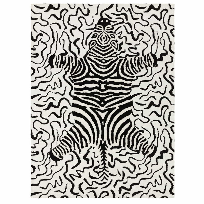 Atmacha Home & Living Rug Wilder Zebra Mono Rug – Black & White Modern Animal Print Rug