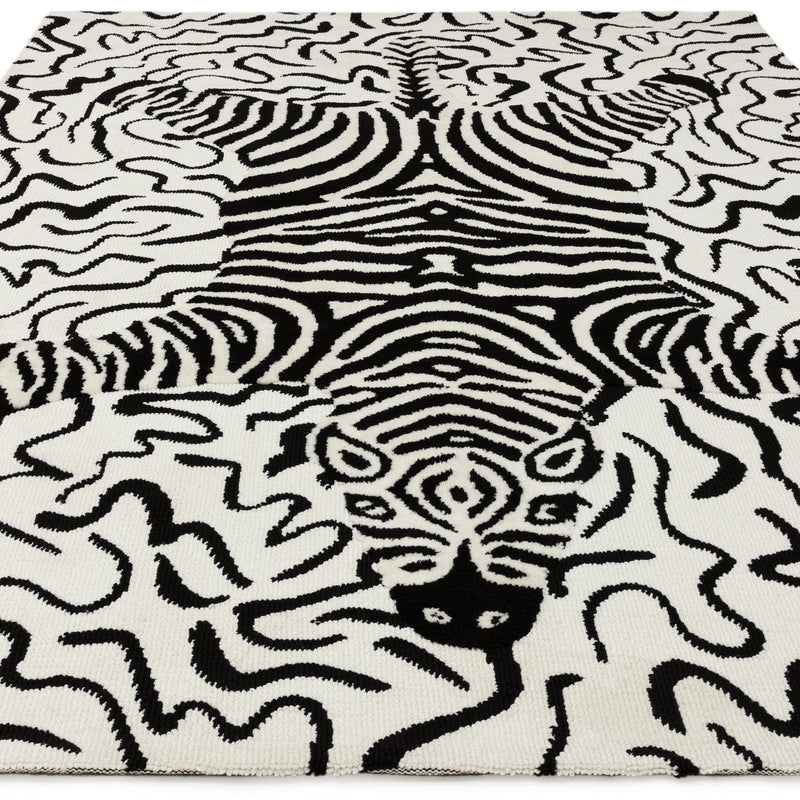 Atmacha Home & Living Rug Wilder Zebra Mono Rug – Black & White Modern Animal Print Rug