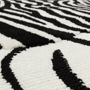 Atmacha Home & Living Rug Wilder Zebra Mono Rug – Black & White Modern Animal Print Rug