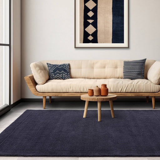 Atmacha Home & Living Rug York Navy - Blue - Plain Rug