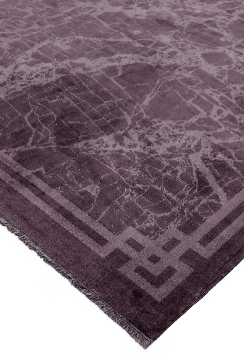 Atmacha Home & Living Rug Zehraya ZE01 Purple Border Abstract Rug