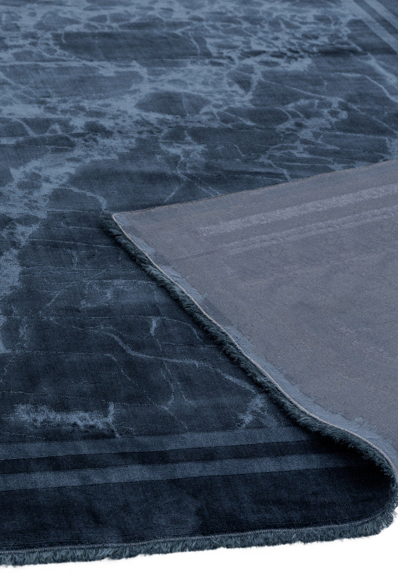 Atmacha Home & Living Rug Zehraya ZE02 Ink Blue Border Abstract Rug