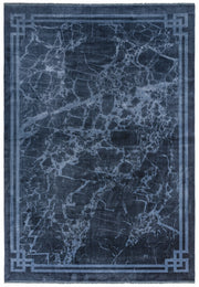 Atmacha Home & Living Rug Zehraya ZE02 Ink Blue Border Abstract Rug