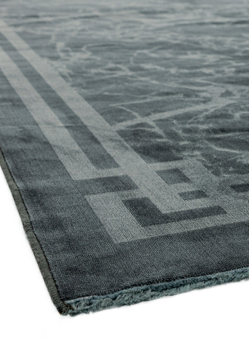 Atmacha Home & Living Rug Zehraya ZE03 Grey Border Abstract Rug